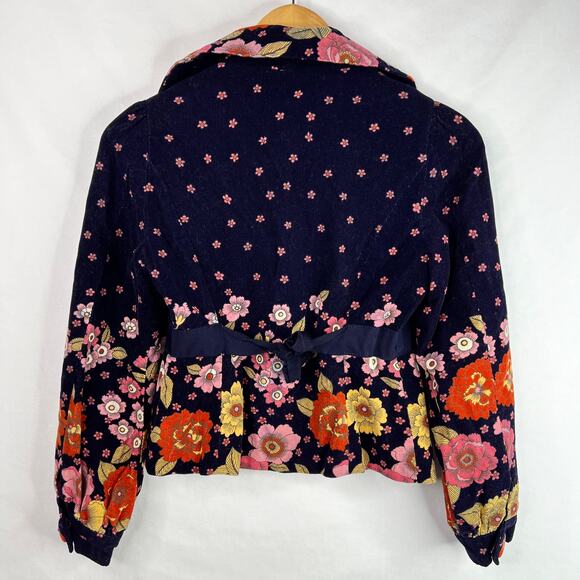 Elevenses Navy Floral Blazer 4P - Picture 4 of 9